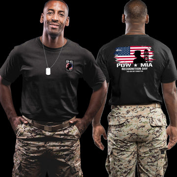 Military POW MIA Shirt for Veterans, You Are Not Forgotten Patriotic T-Shirt