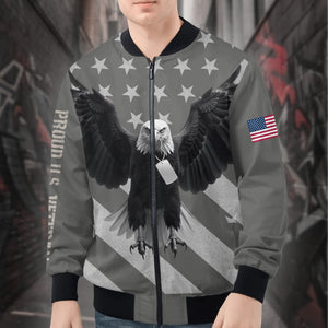 Proud U.S. Veteran All-over Print Bomber Jacket
