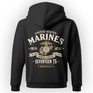 United States Marines First In Last Out The Hoodie