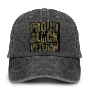 Proud Black Veteran Service Baseball Cap