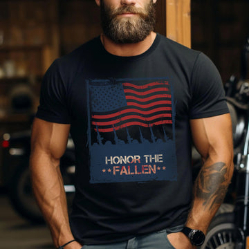 Honor the Fallen Patriotic Tribute to Those Who Gave All for Freedom and Country T-Shirt