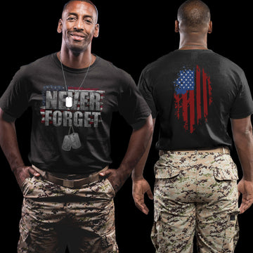 Never Forget One Soldier One Flag One Nation United in Sacrifice Patriotism and Honor T-Shirt