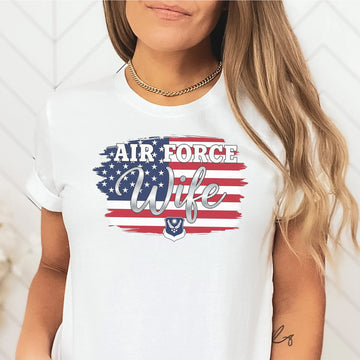 Air Force Wife US Military Patriotic Support Proud Military Family T-Shirt