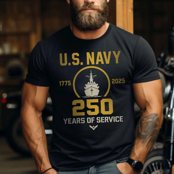 1775โ2025 250 Years of Service US Military Veteran Patriotic Tribute Honoring Sacrifice T-Shirt