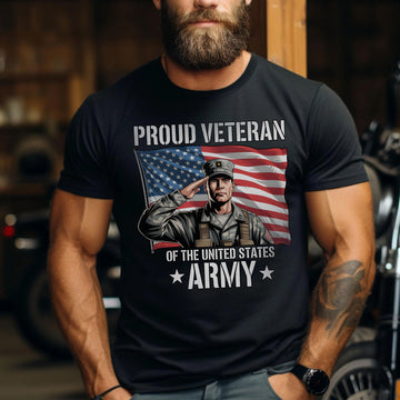 Proud Veteran of the US Army Military Service Patriotic Pride T-Shirt