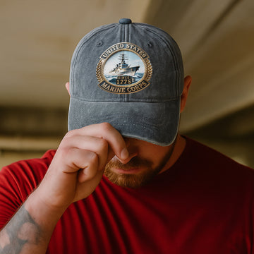 United States Marine Corps Since 1775 Proud US Military Veteran Patriotic Pride Baseball Cap