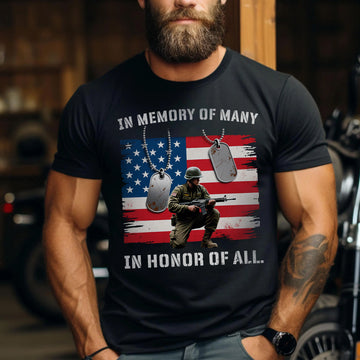 In Memory of Many In Honor of All Proud US Military Veteran Remembrance T-Shirt