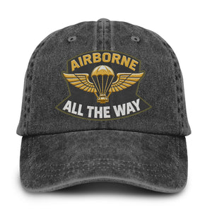 Airborne All the Way Veteran Pride Baseball Cap