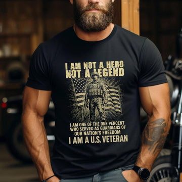 I Am One of the One Percent Shirt, US Veteran Guardians of Freedom Military T-Shirt