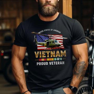 United States of America Vietnam Proud Veteran Honoring Service Sacrifice and National Pride T-Shirt