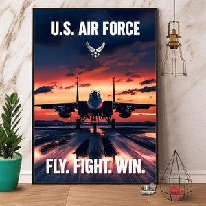 U.S. Air Force Fly Fight Win Poster