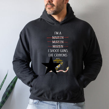 I'm a Marine I Shoot Guns Eat Crayons Funny USMC Military Veteran Patriotic Shirt Hoodie
