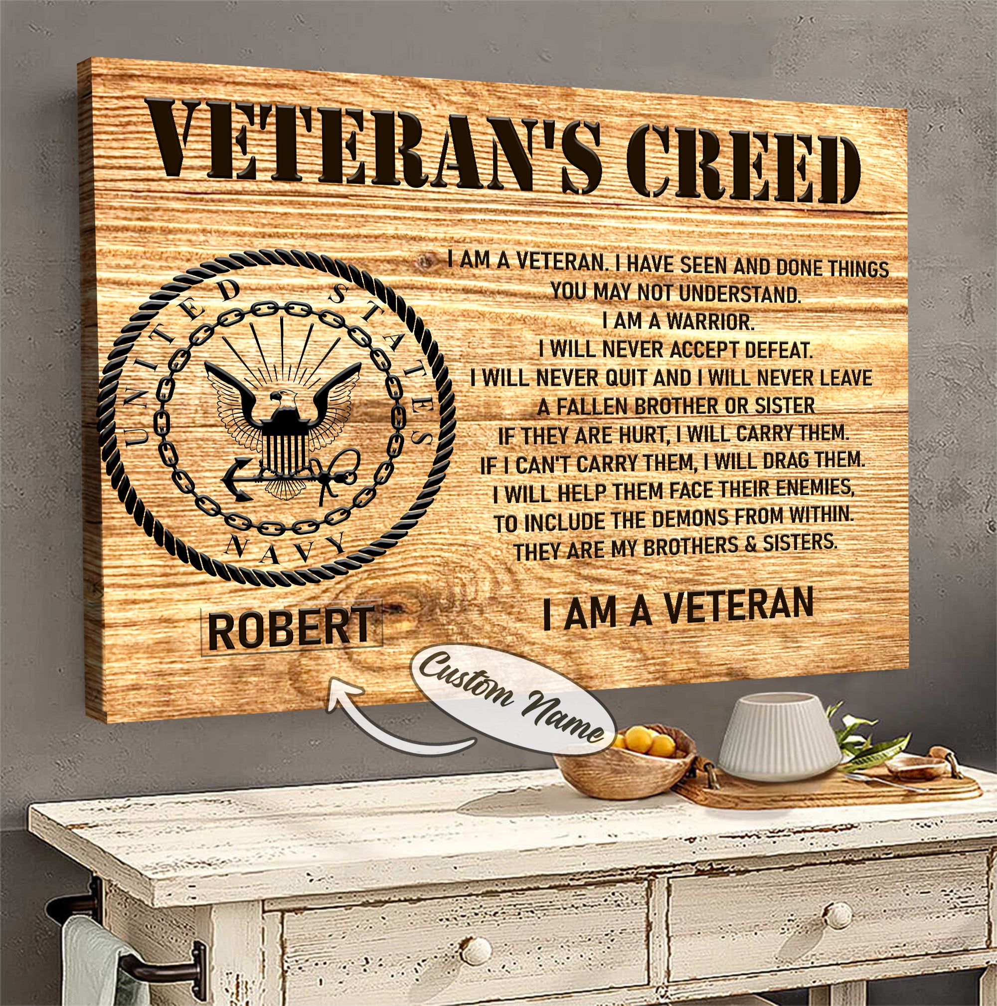 US Veteran Pride Canvas