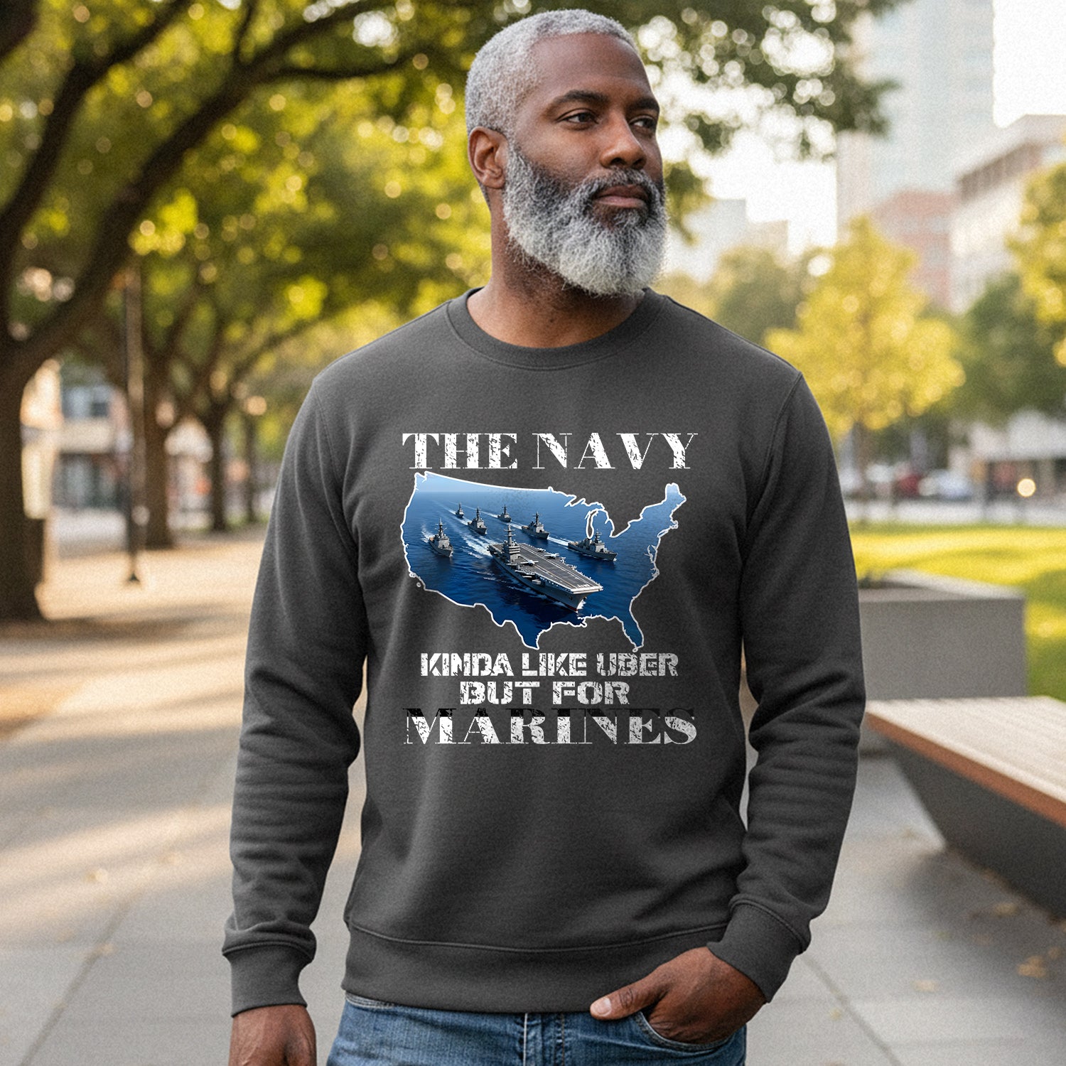 The Navy Kinda Like Uber but for Sweatshirt
