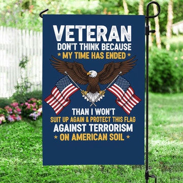 Veteran Proudly Defending This Flag Flag
