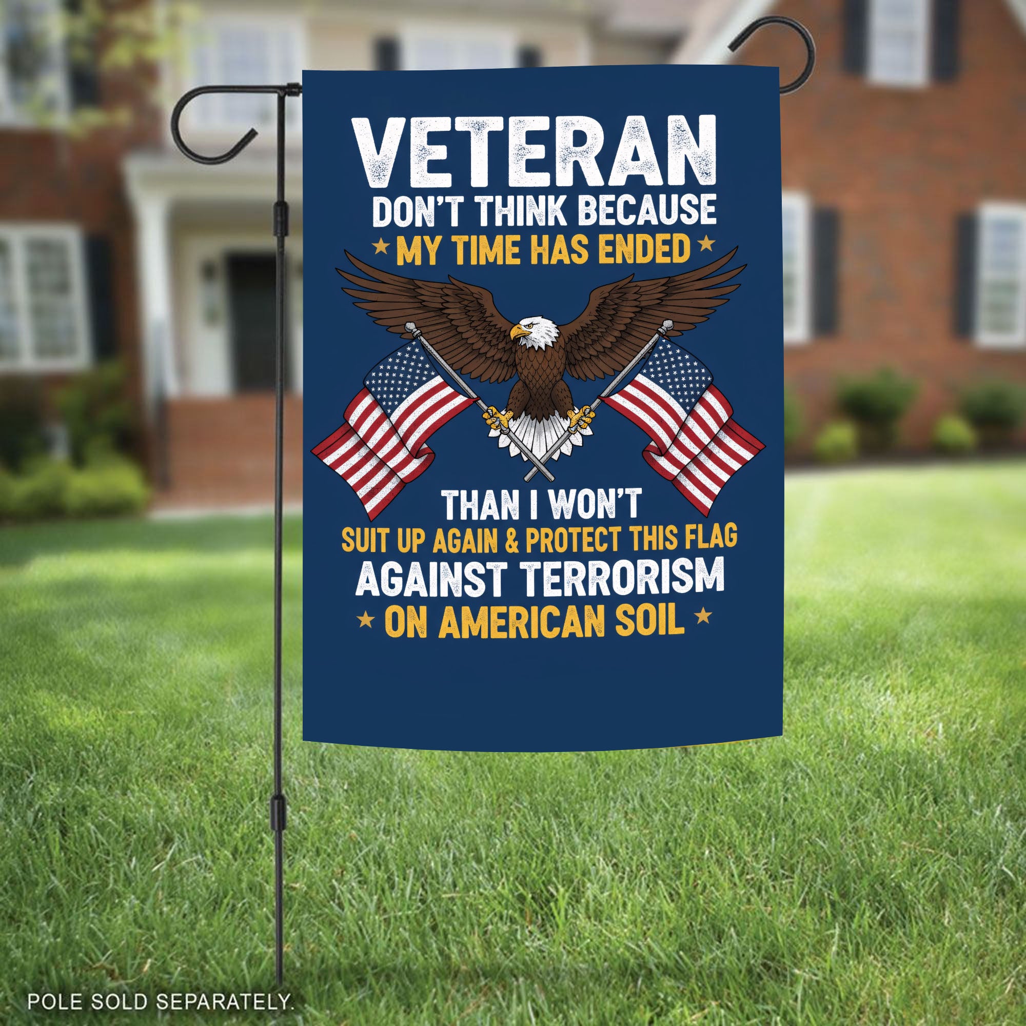 Veteran Proudly Defending This Flag Flag