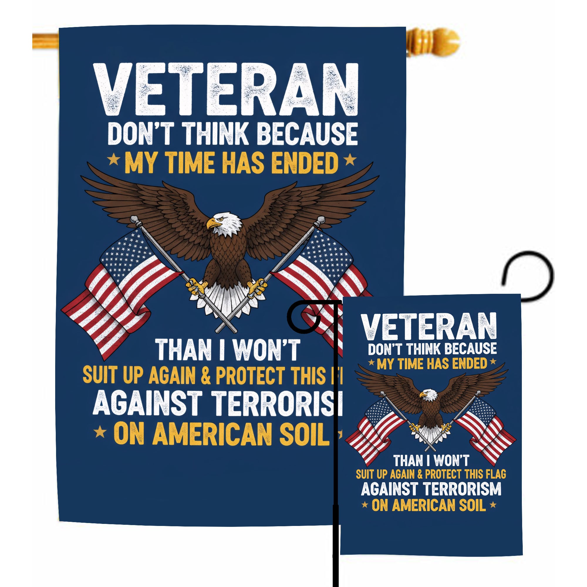 Veteran Proudly Defending This Flag Flag