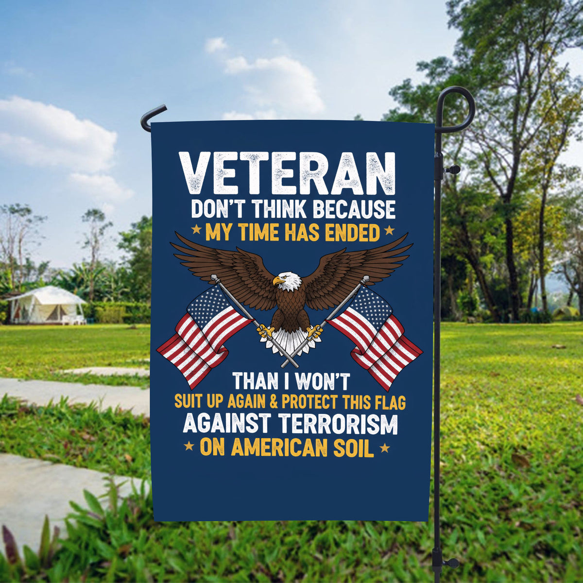 Veteran Proudly Defending This Flag