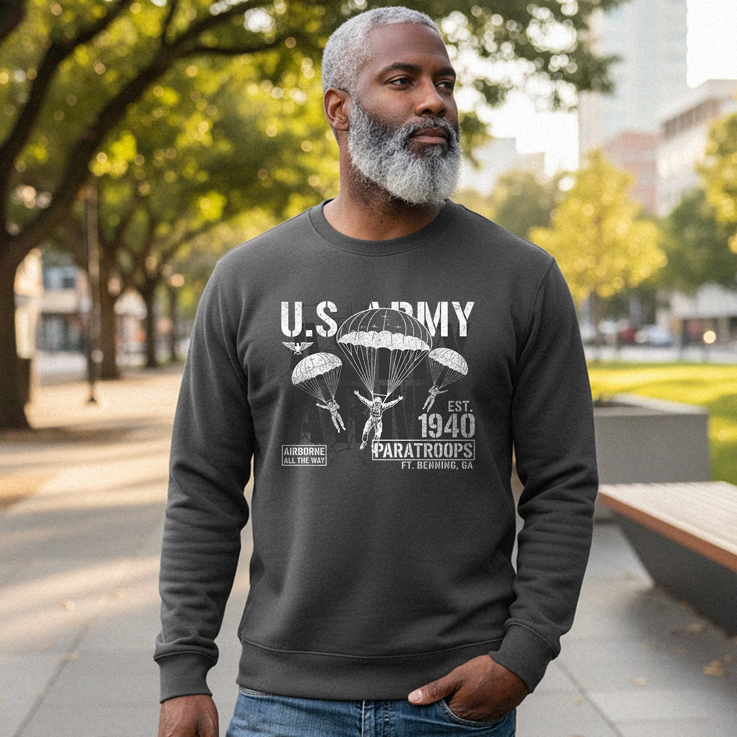US Army Airborne All the Way Est 1940 Sweatshirt