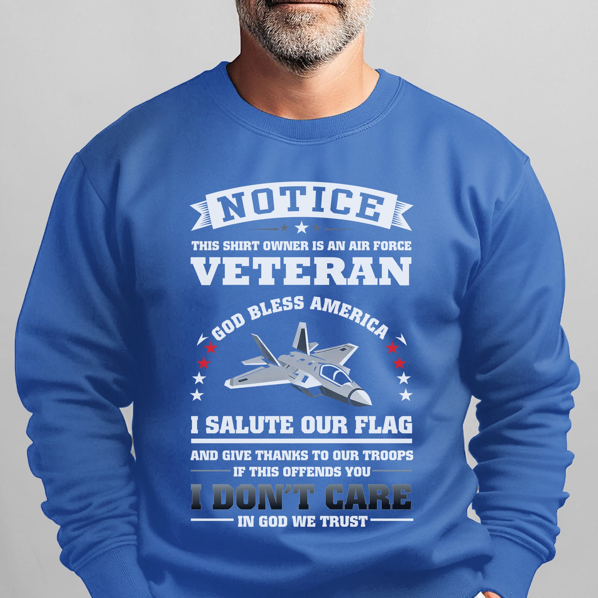 Air Force Veteran God Bless America I Sweatshirt