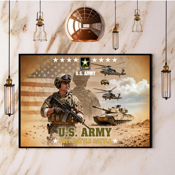 US Army Veteran Honor Service Poster