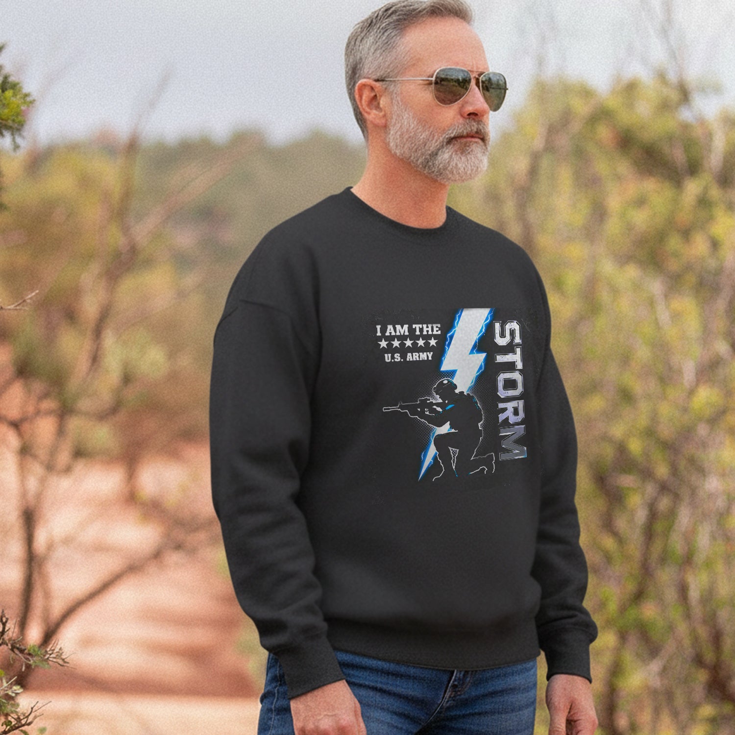 I Am the Storm US Army Military Sweatshirt