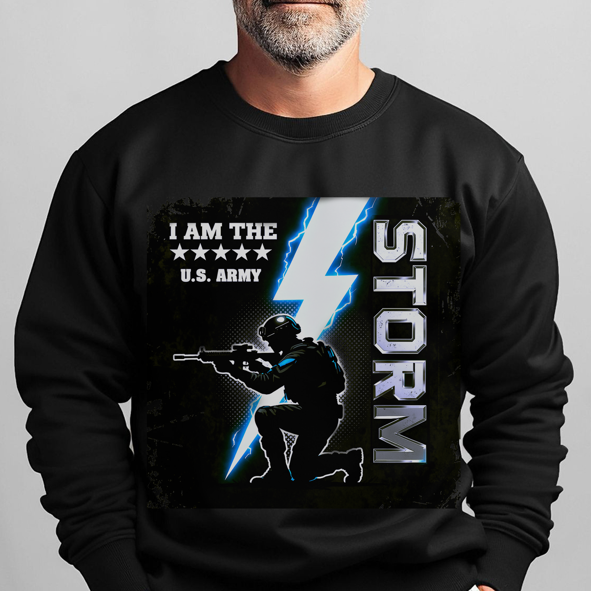 I Am the Storm US Army Military Sweatshirt