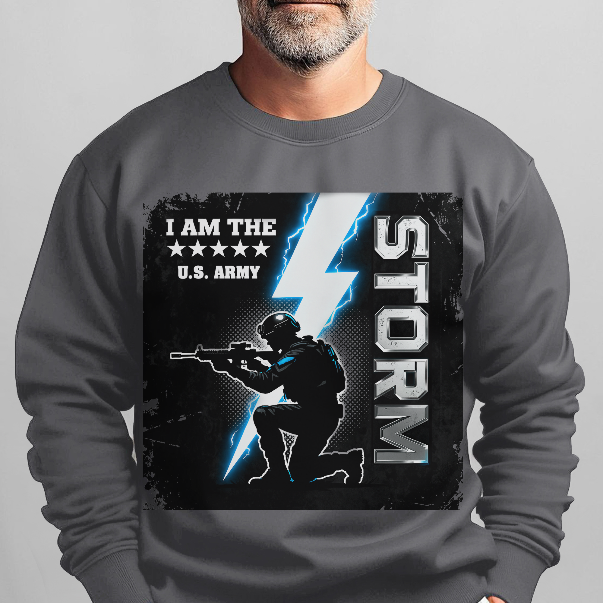 I Am the Storm US Army Military Sweatshirt