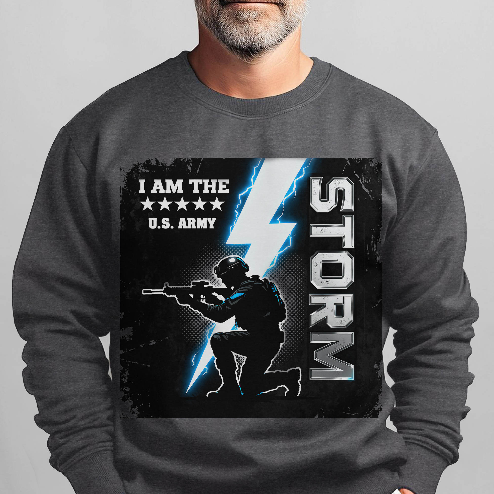 I Am the Storm US Army Military Sweatshirt