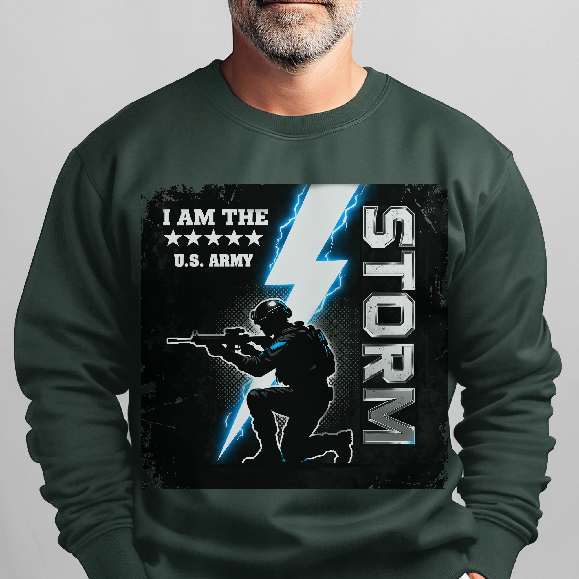 I Am the Storm US Army Military Sweatshirt