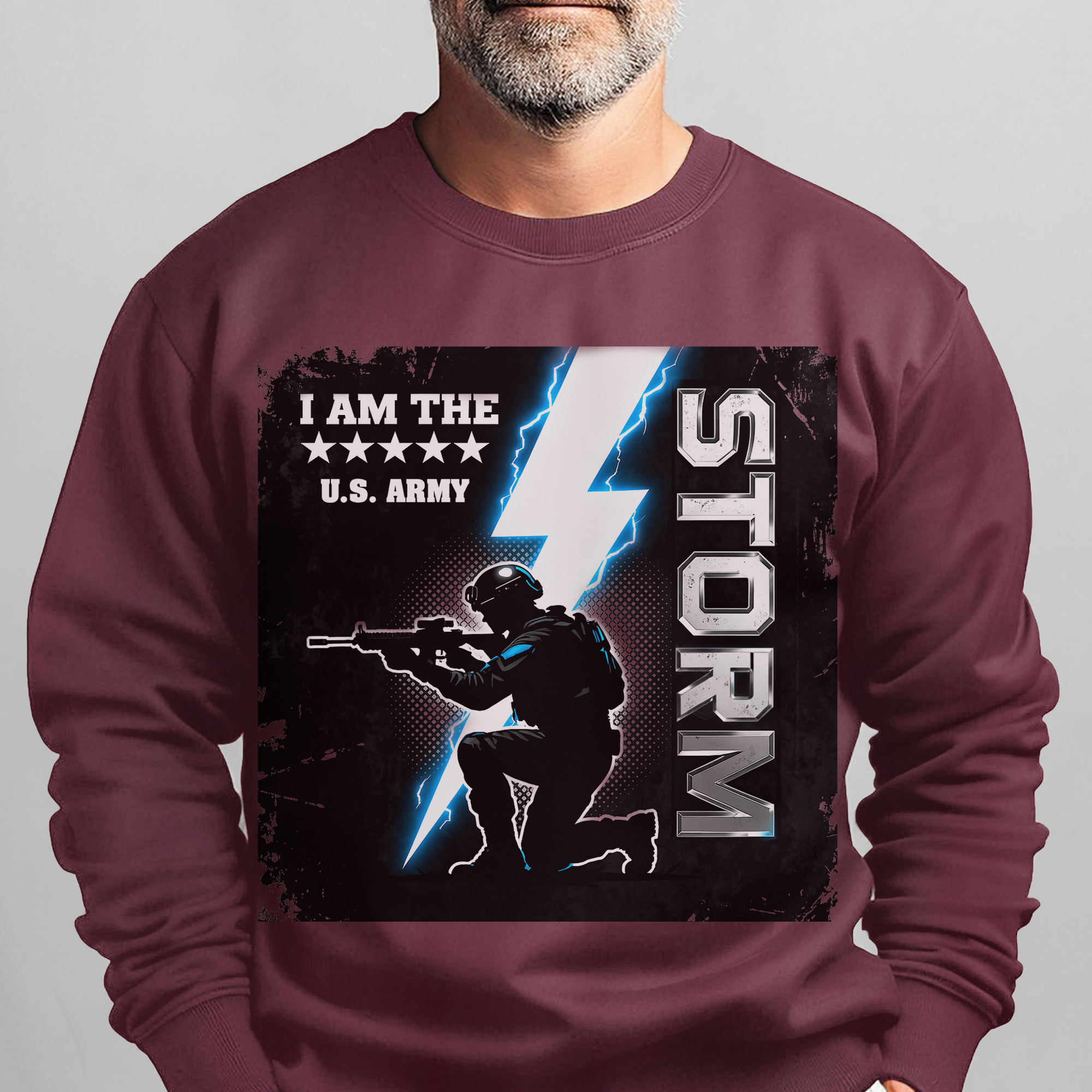 I Am the Storm US Army Military Sweatshirt