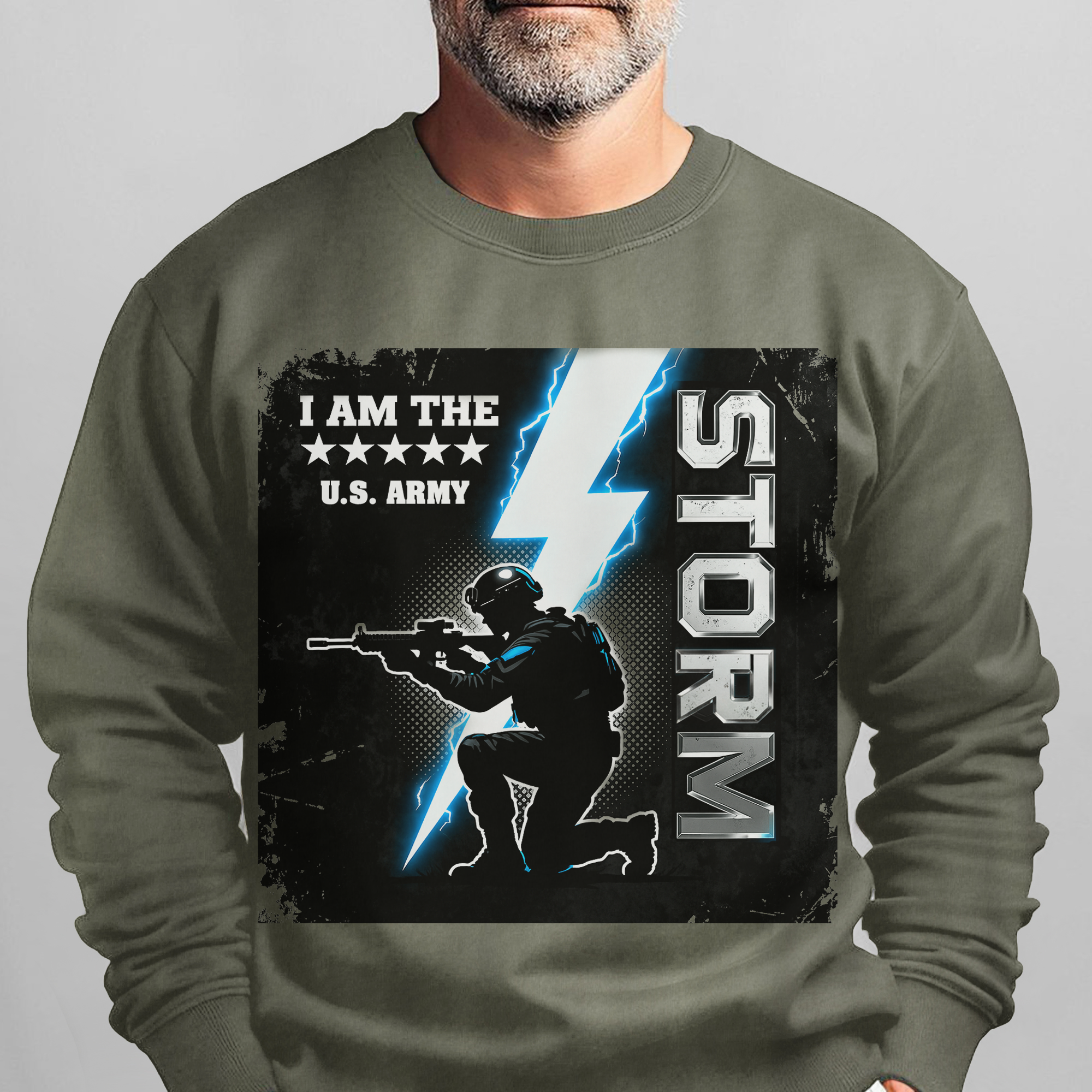 I Am the Storm US Army Military Sweatshirt