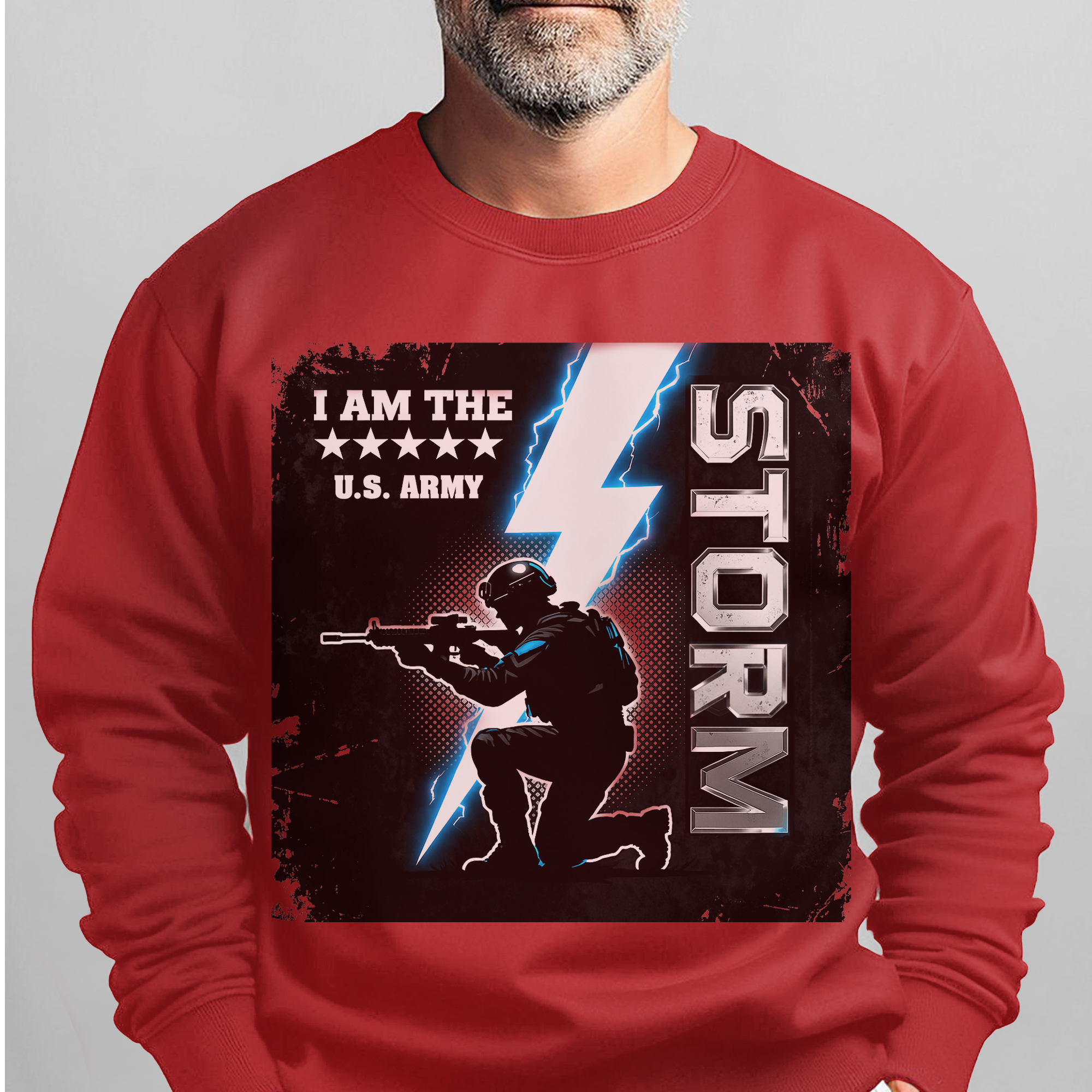 I Am the Storm US Army Military Sweatshirt
