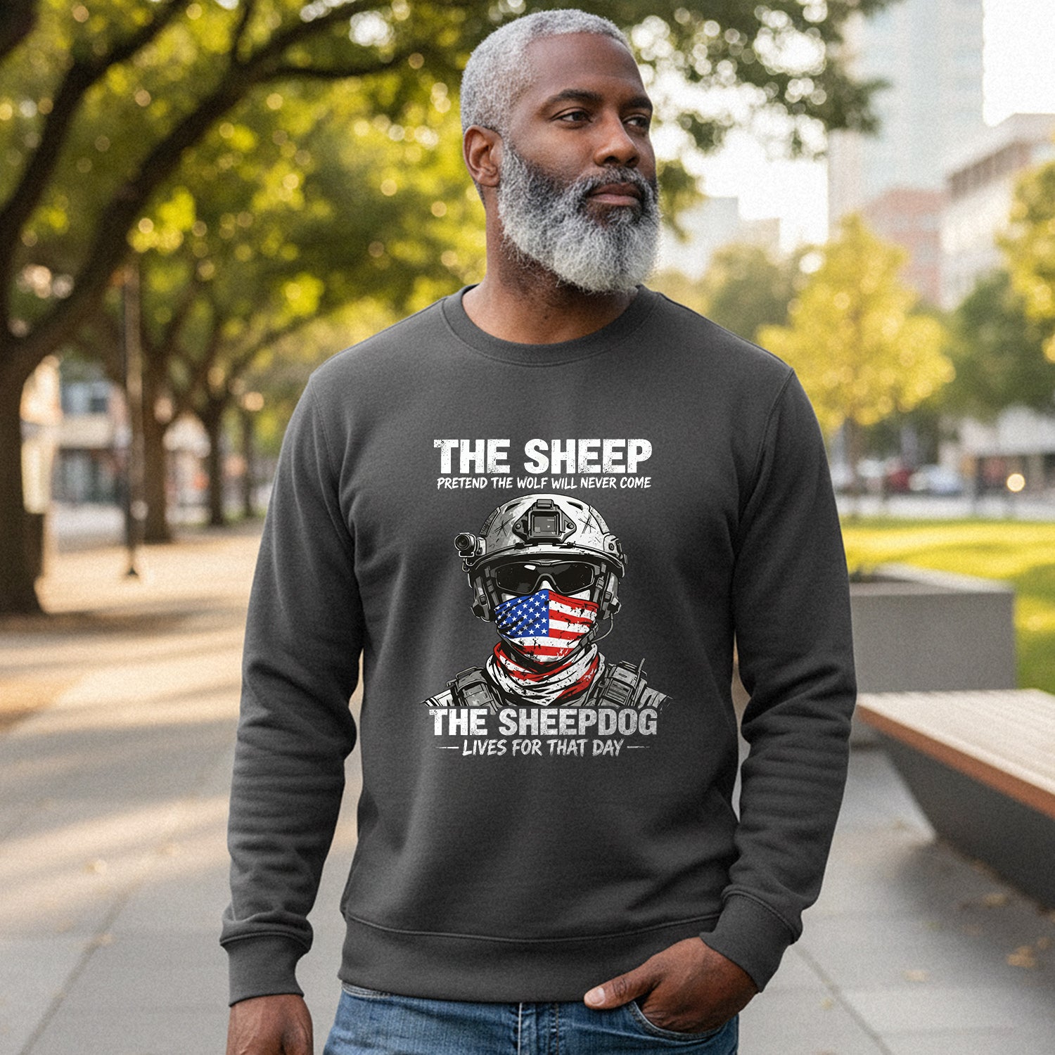 The Sheep Pretend the Wolf Will Never Sweatshirt