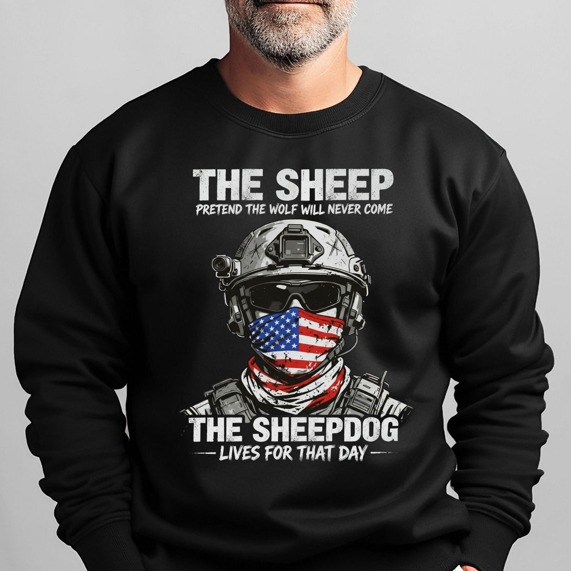 The Sheep Pretend the Wolf Will Never Sweatshirt