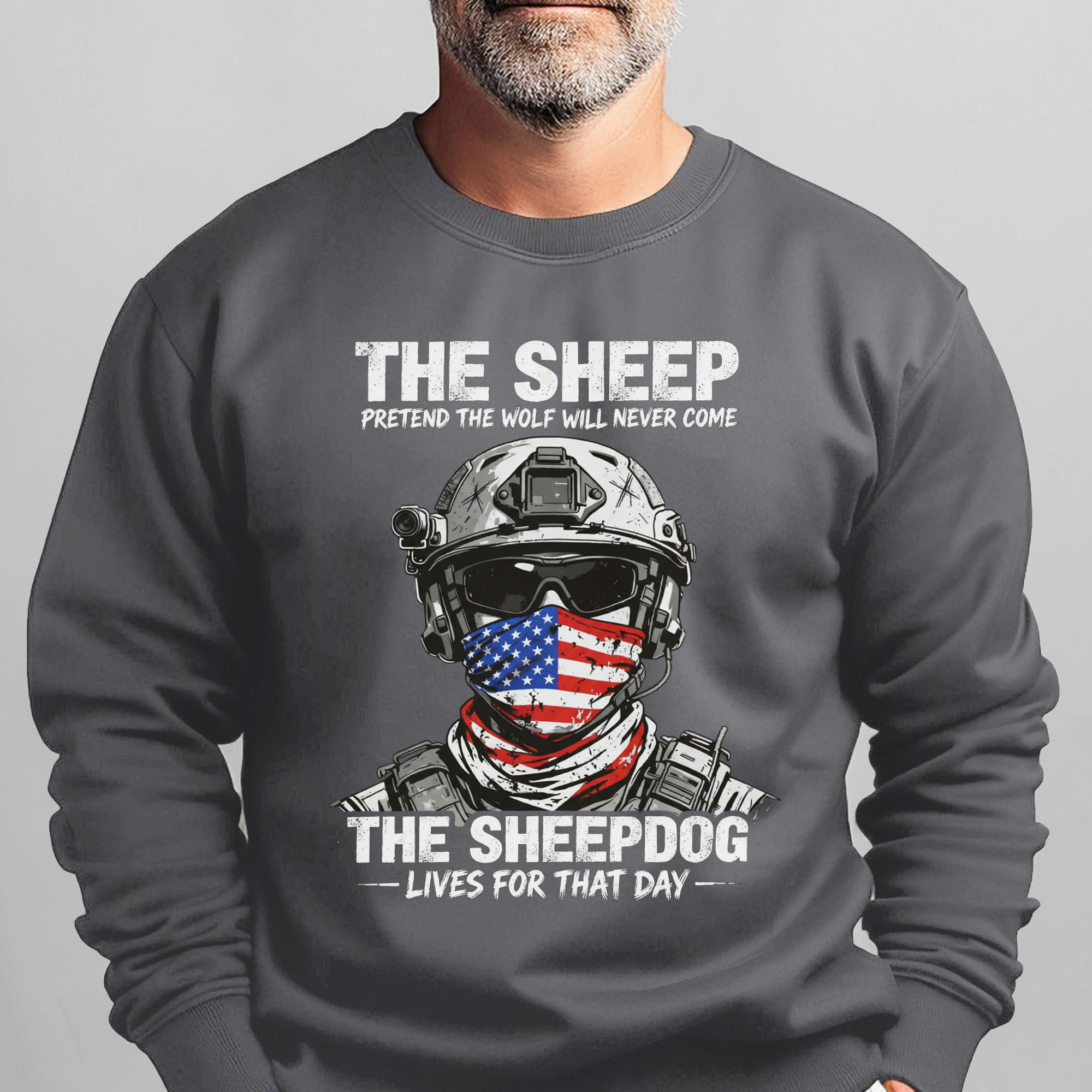 The Sheep Pretend the Wolf Will Never Sweatshirt