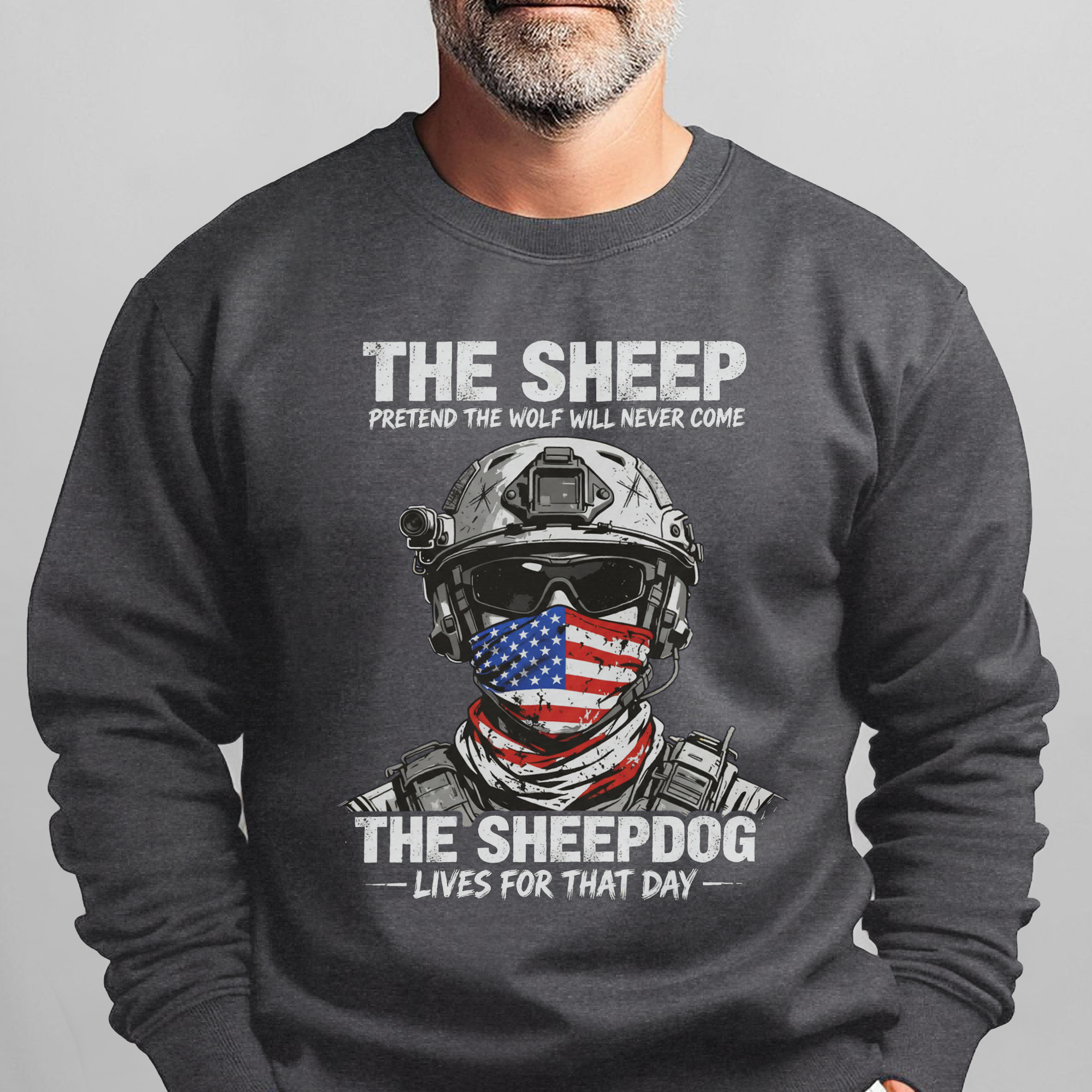 The Sheep Pretend the Wolf Will Never Sweatshirt
