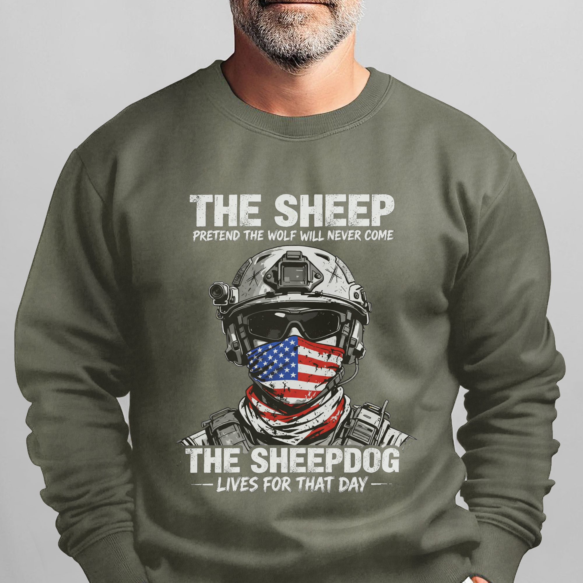 The Sheep Pretend the Wolf Will Never Sweatshirt