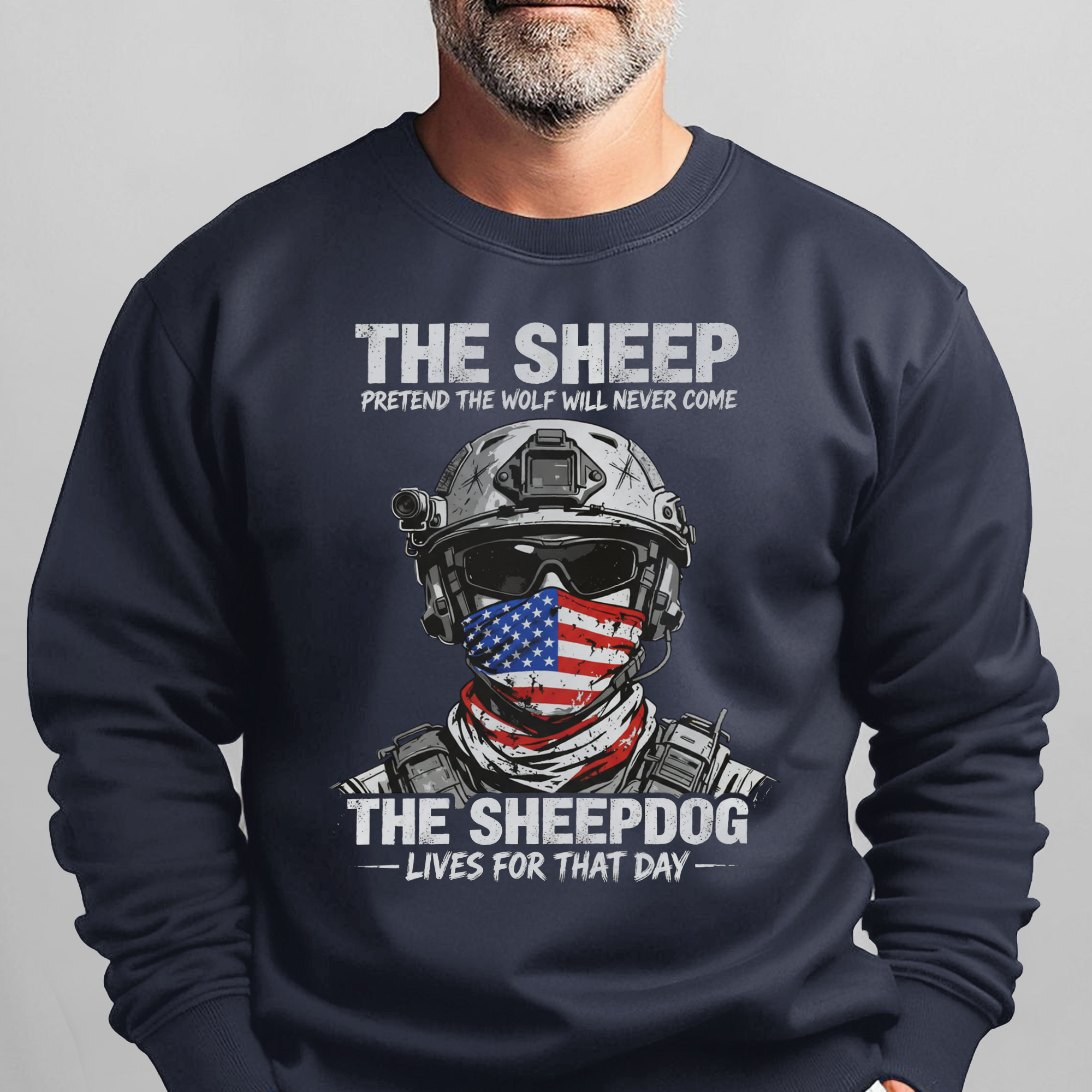 The Sheep Pretend the Wolf Will Never Sweatshirt