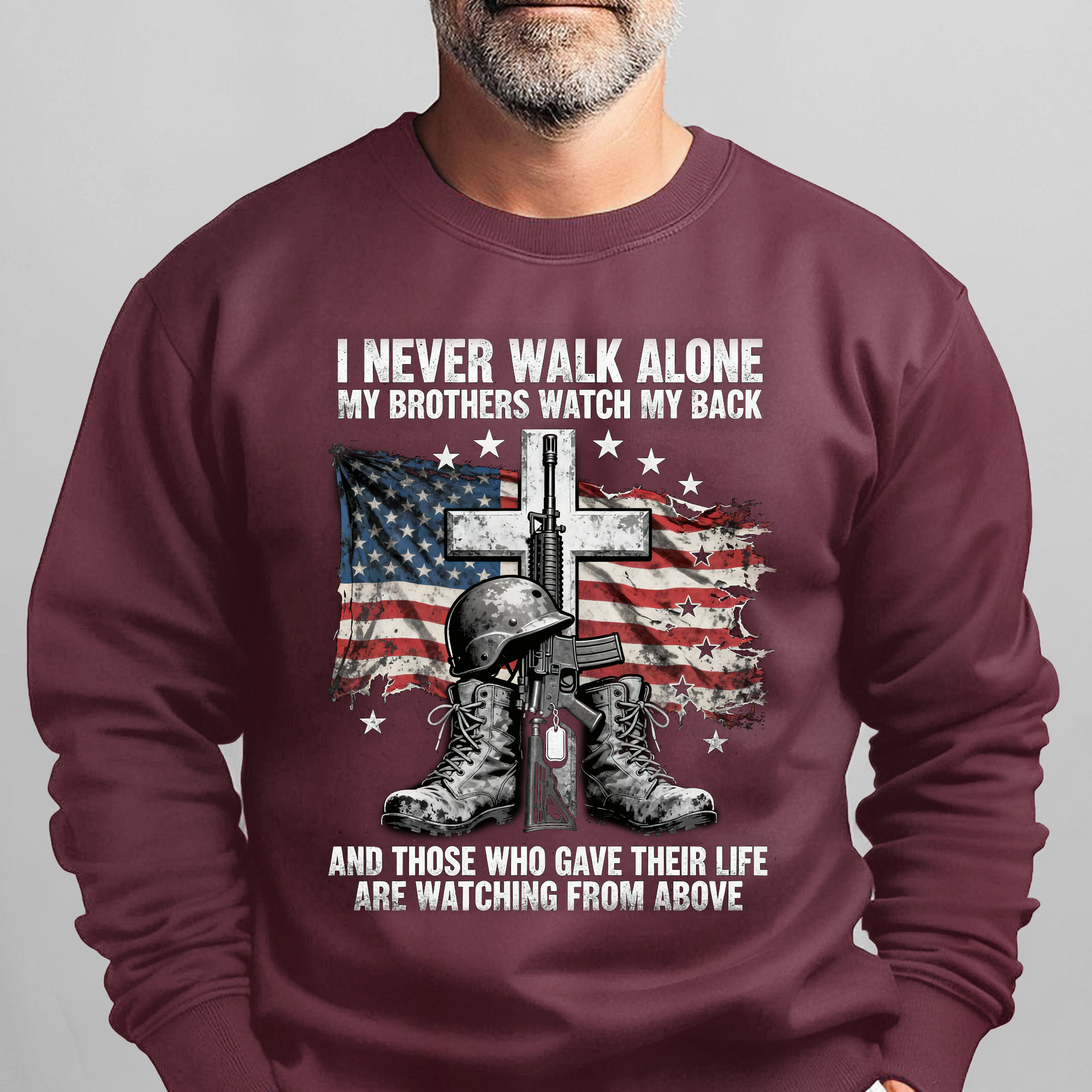 I Never Walk Alone My Brothers Watch My Sweatshirt