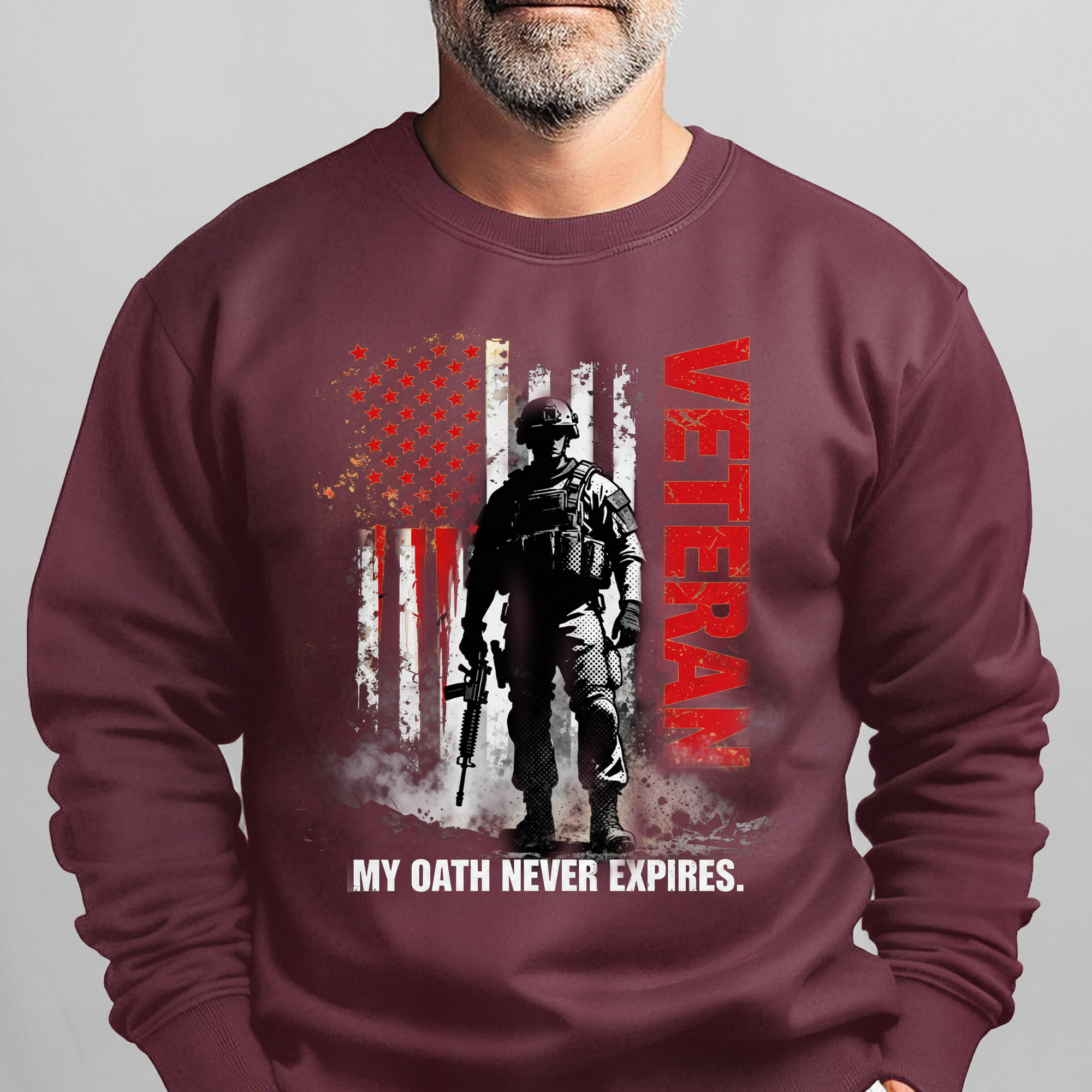 Veteran My Oath Never Expires Military Sweatshirt