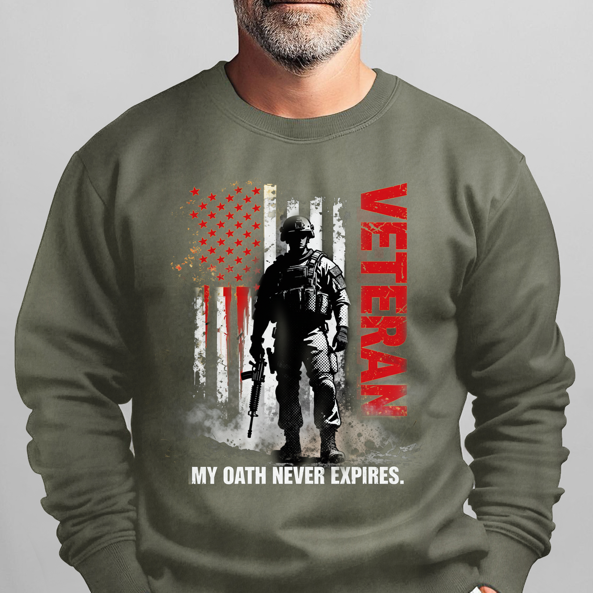 Veteran My Oath Never Expires Military Sweatshirt