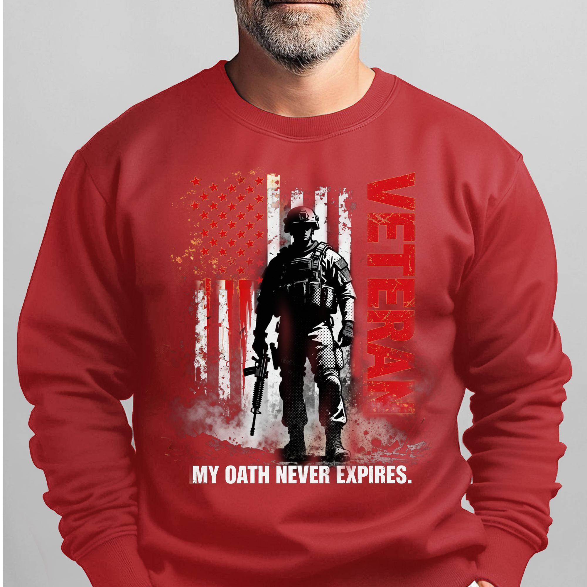 Veteran My Oath Never Expires Military Sweatshirt