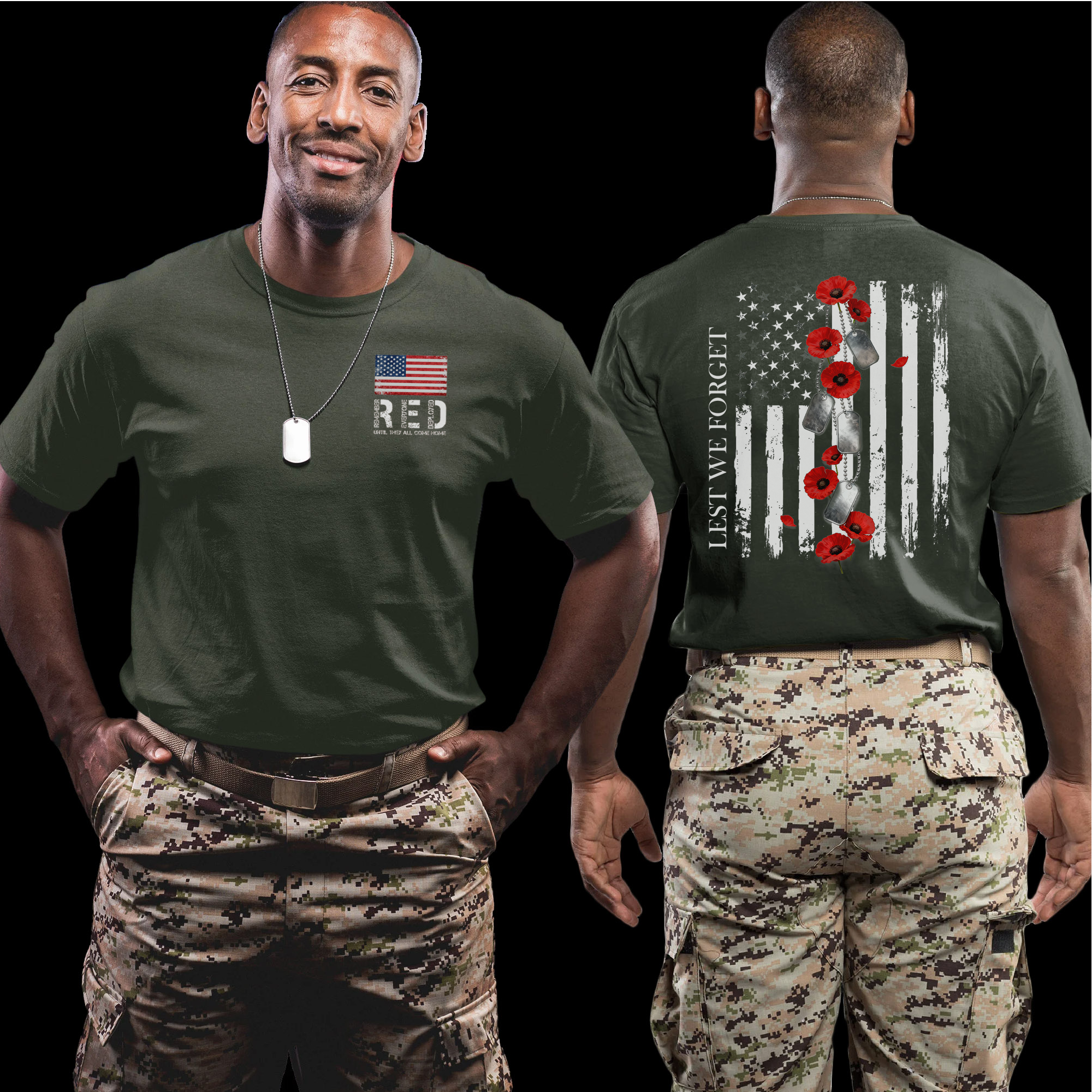 RED Remember Everyone Deployed Lest We T-Shirt