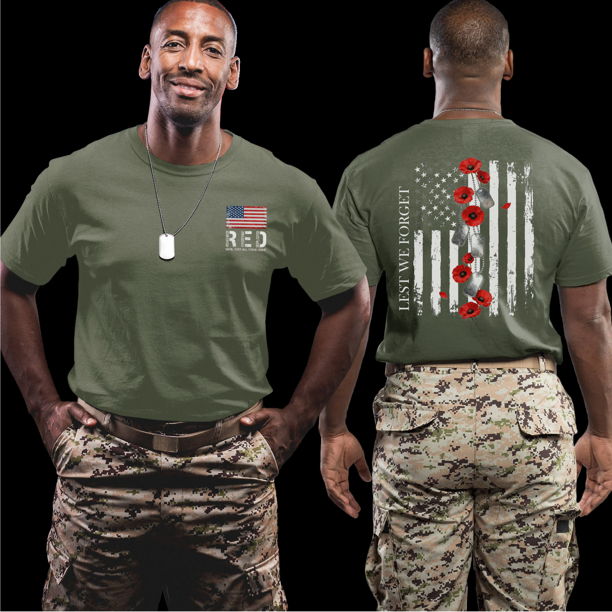 RED Remember Everyone Deployed Lest We T-Shirt