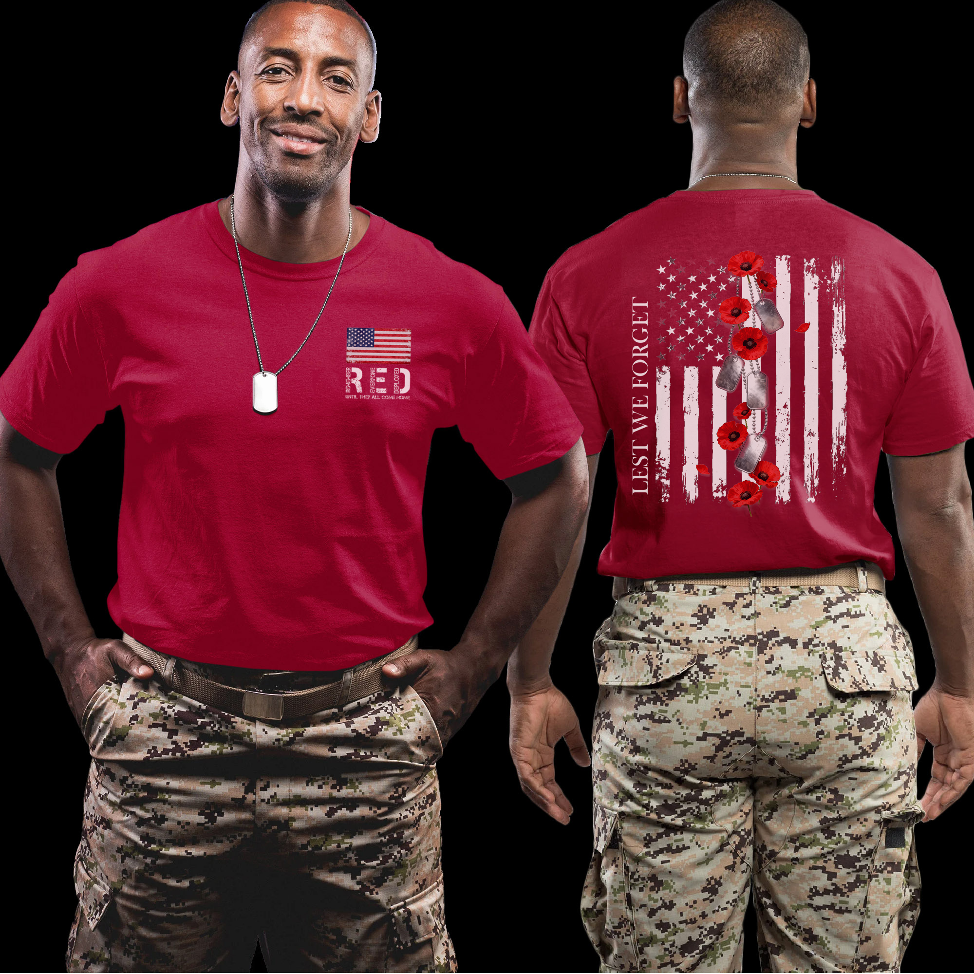 RED Remember Everyone Deployed Lest We T-Shirt