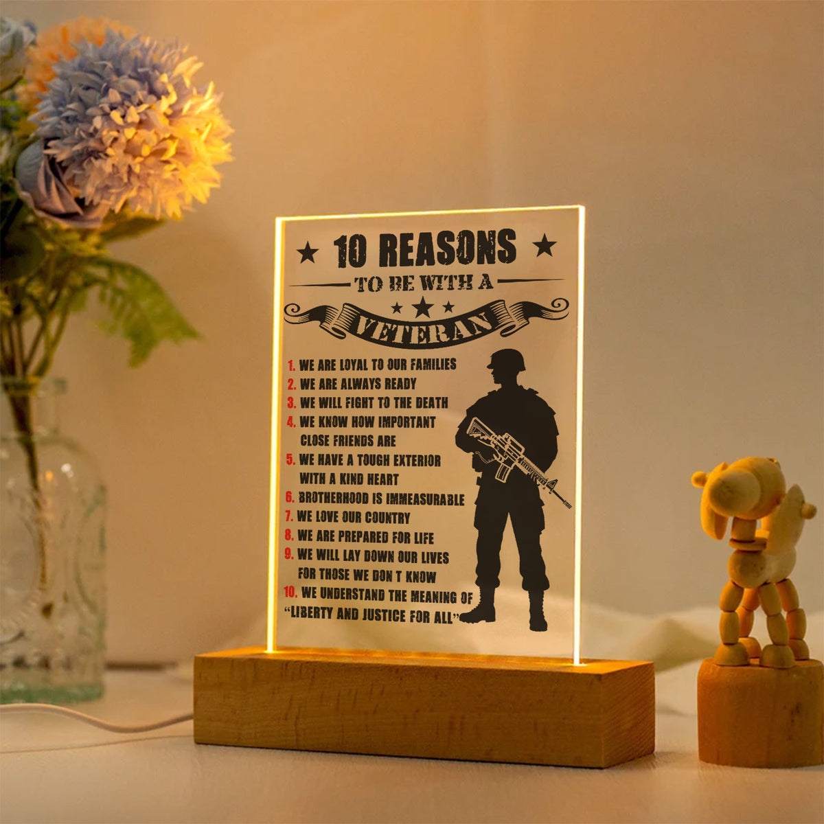 Veteran Pride Led Night Light