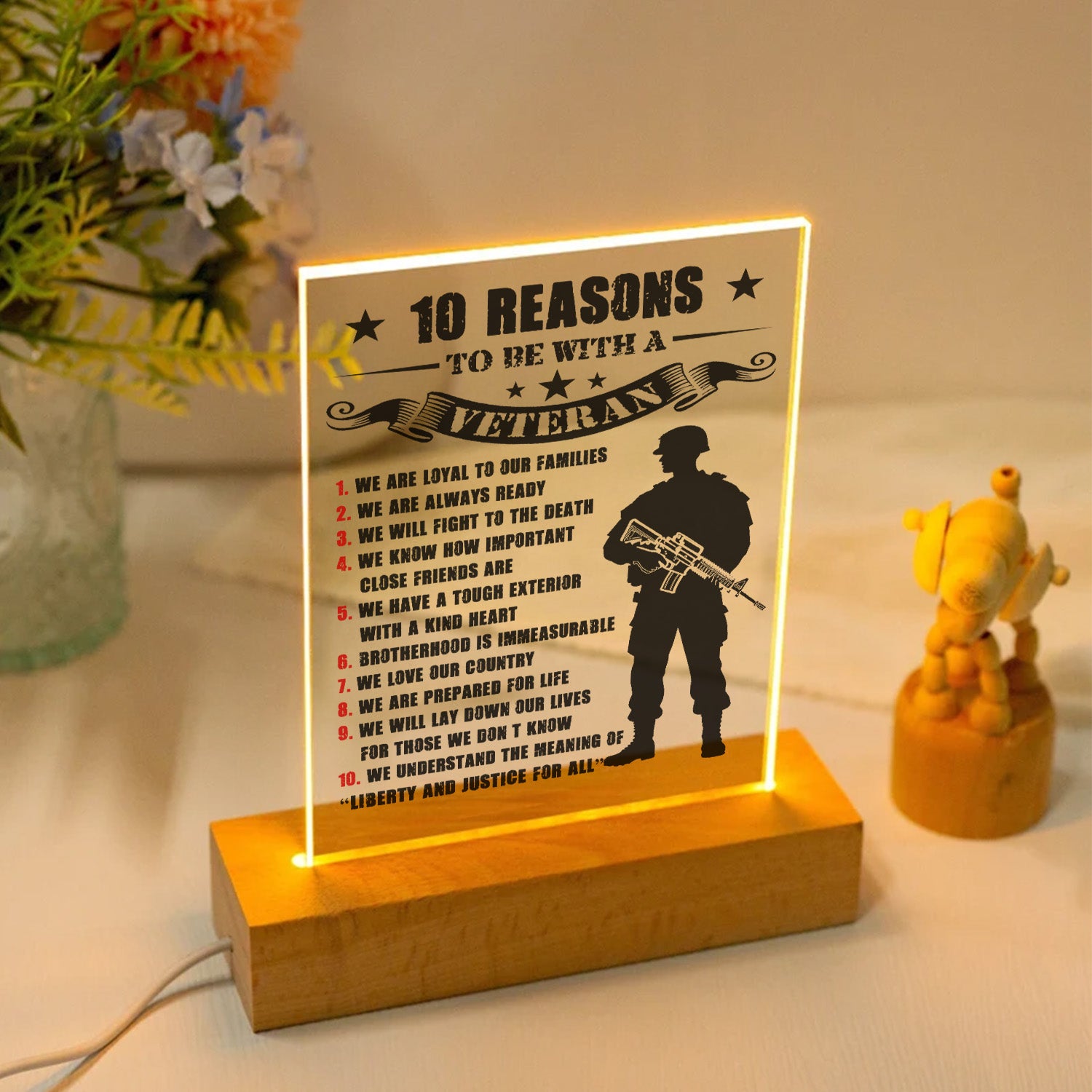 Veteran Pride Led Night Light