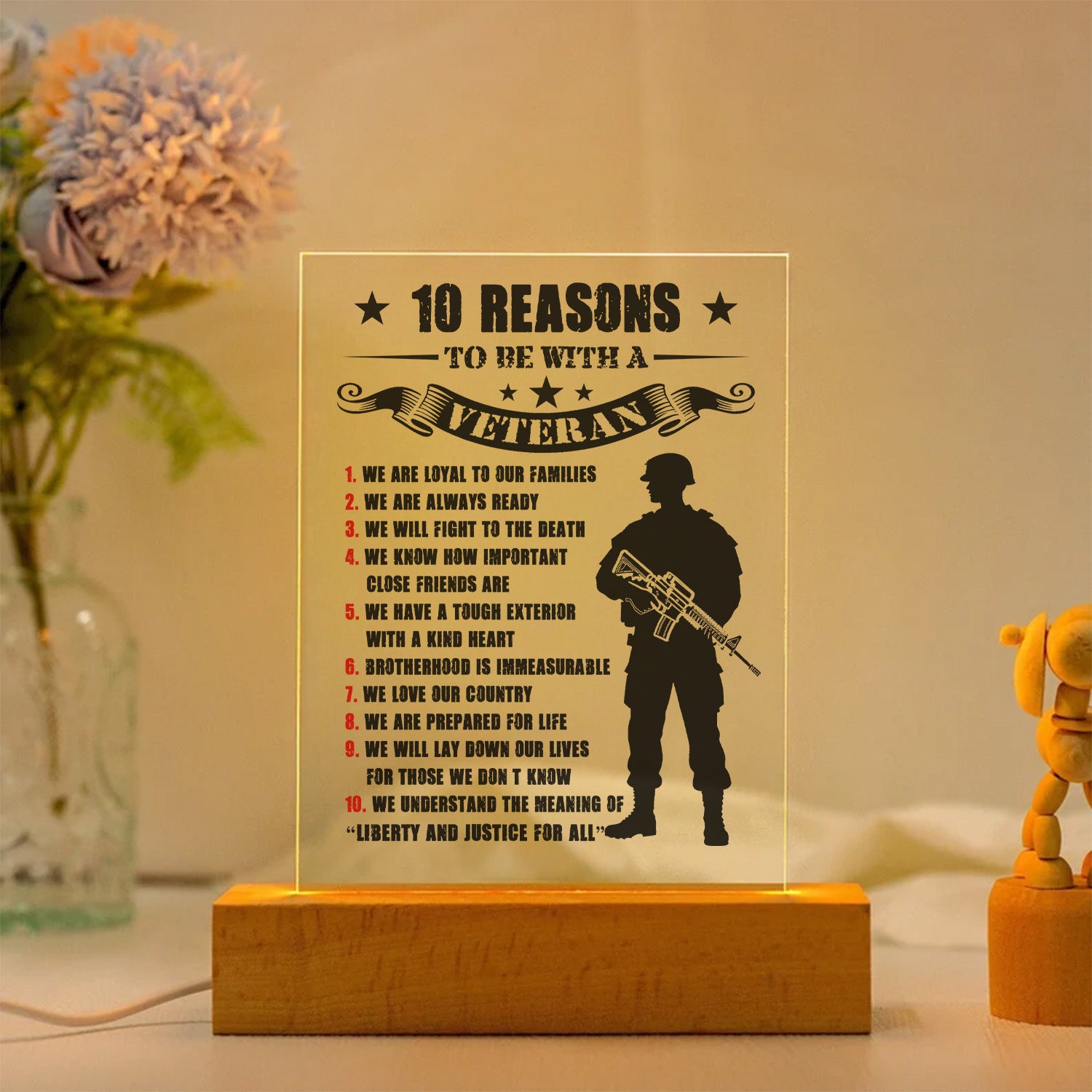 Veteran Pride Led Night Light