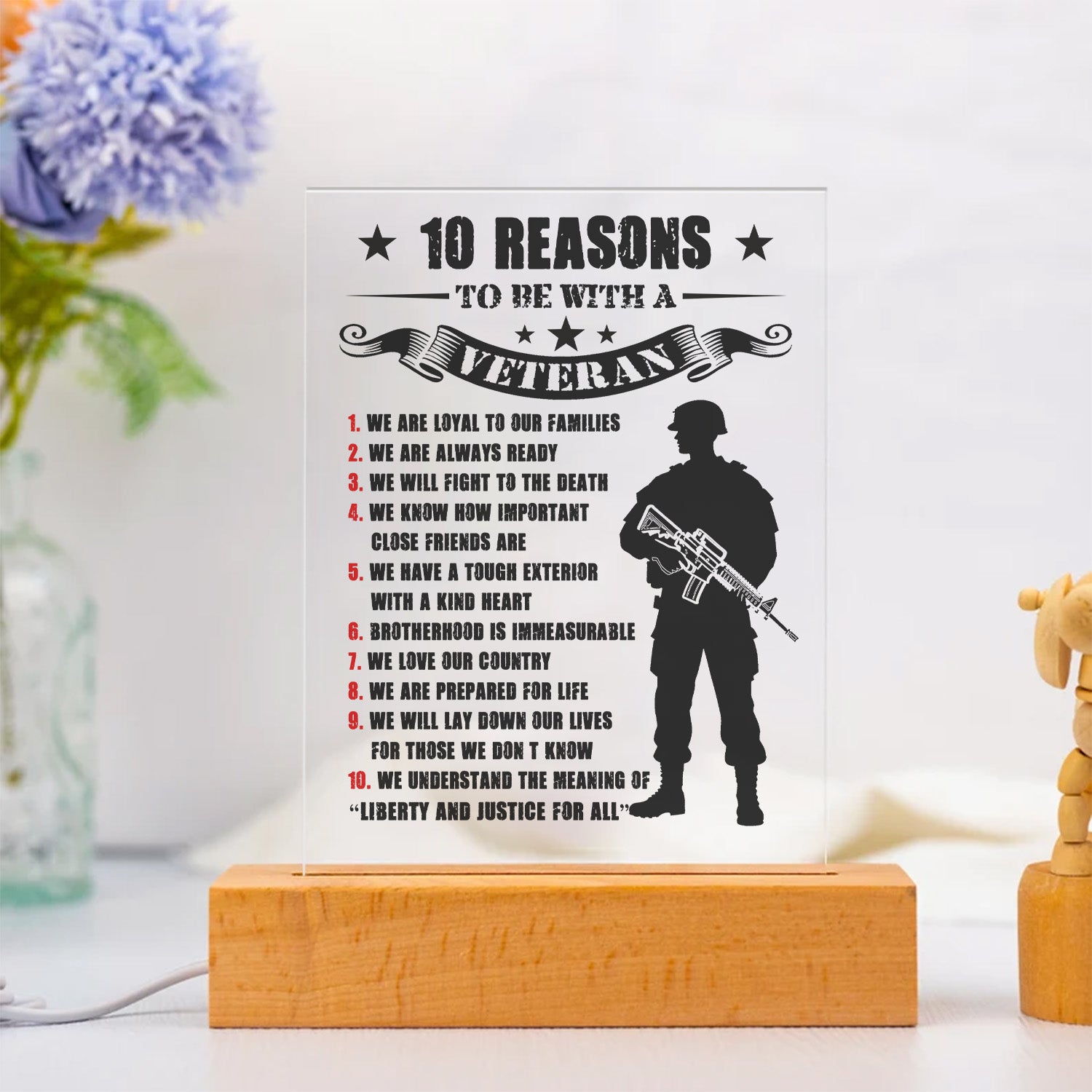 Veteran Pride Led Night Light